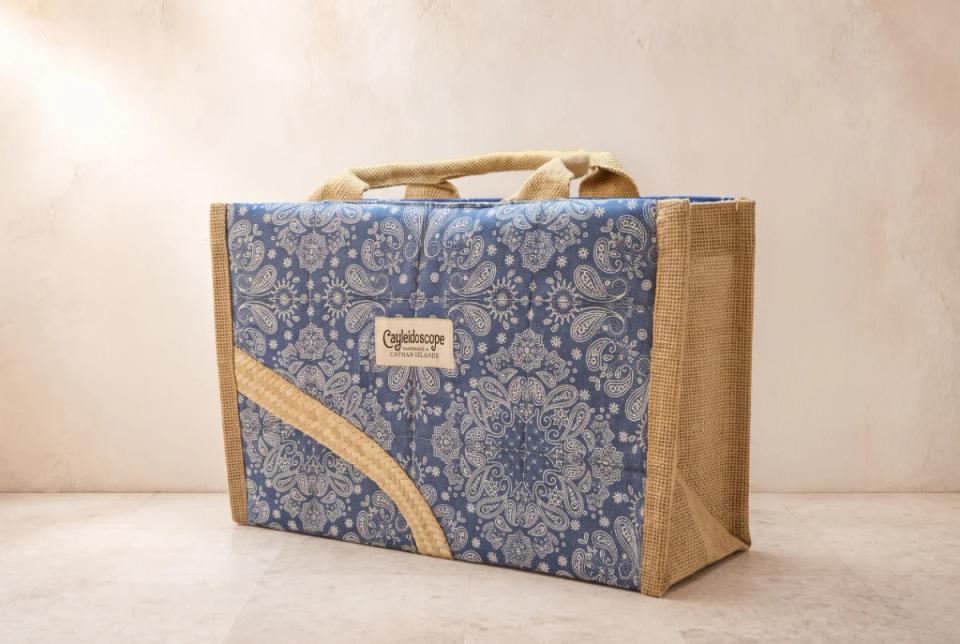 Blue Medallion Silver Thatch Structured Tote