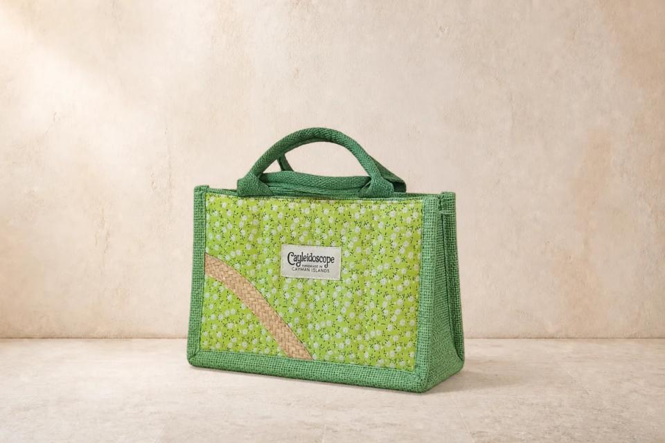 Fresh Green Silver Thatch Mini Tote