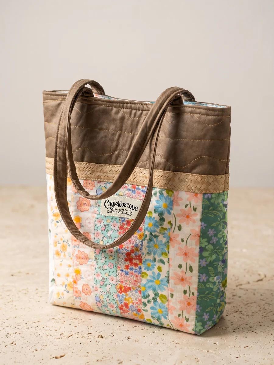Pastel Window Silver Thatch Shoulder Tote