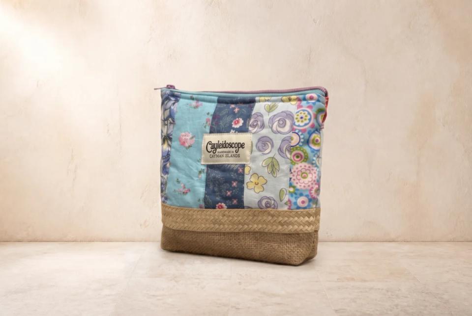 Blue Patchwork Silver Thatch Zip Pouch