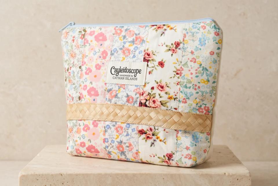 Watercolour Meadow Silver Thatch Zip Pouch Size S