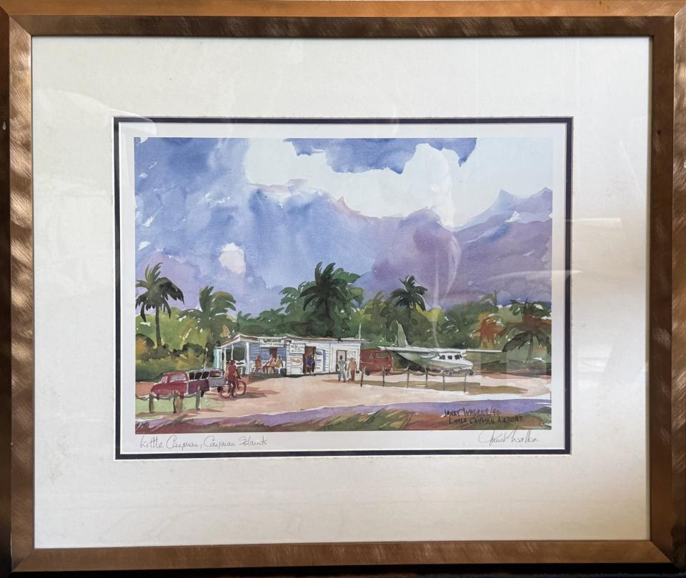 Janet Walker — Little Cayman Airport, Signed Framed Print